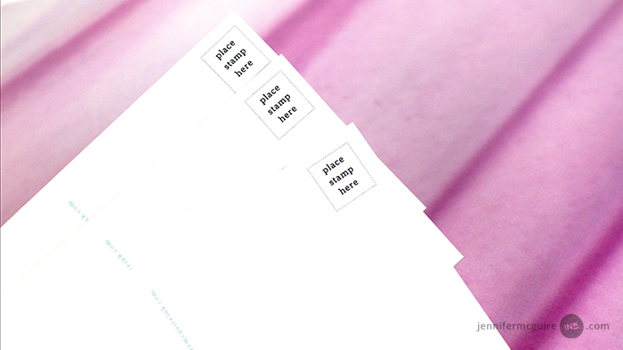 Stamped Postcards with FREE Download Video by Jennifer McGuire Ink