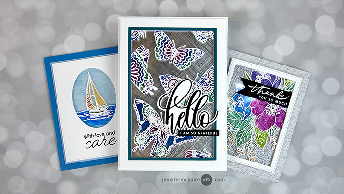 0621 Sparkled Glass Card Video by Jennifer McGuire Ink